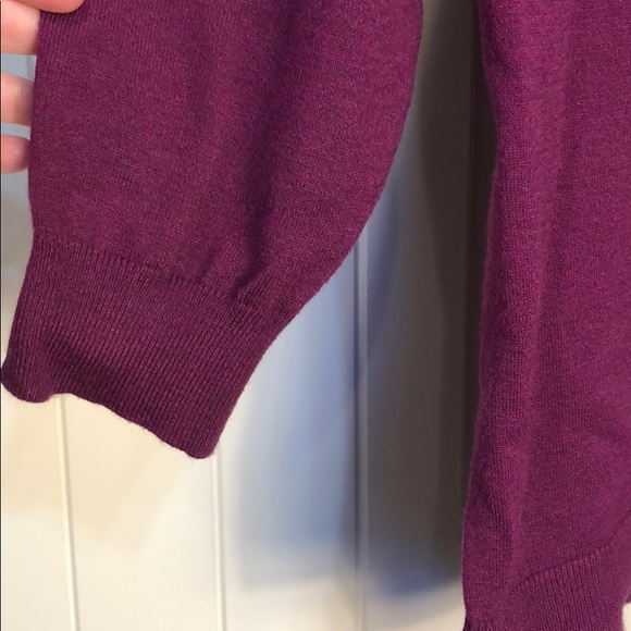 Umgee Burgundy V Neck Oversized Sweater Size Small - Picture 4 of 7